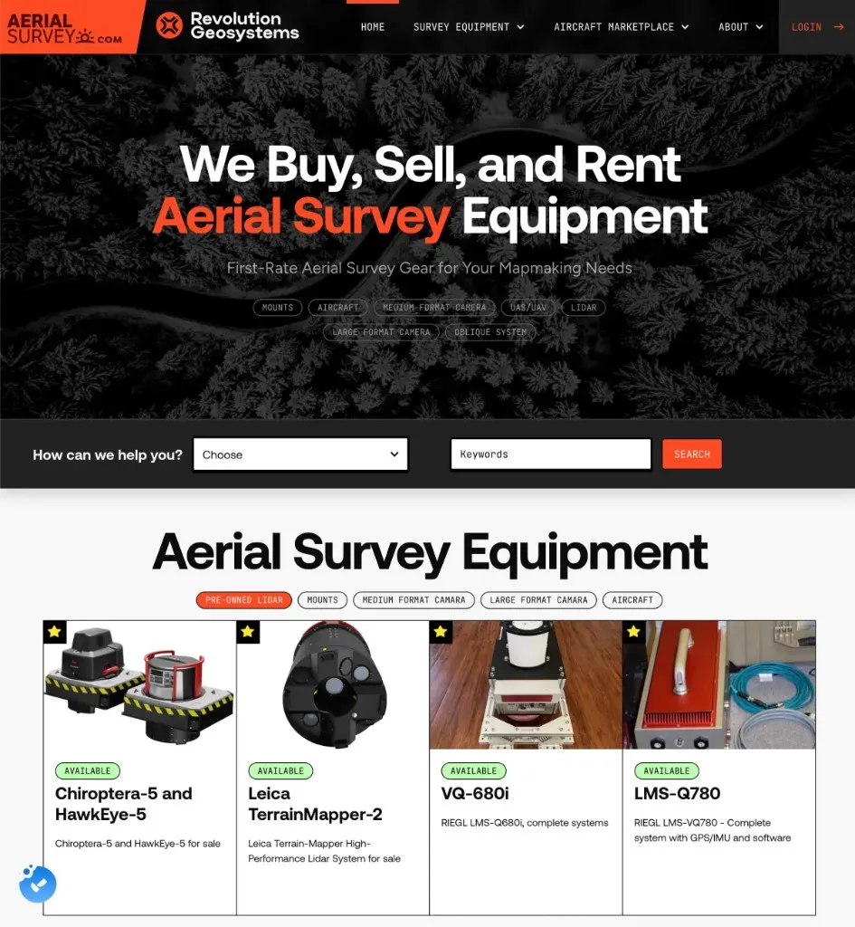 Aerial Survey equipment marketplace